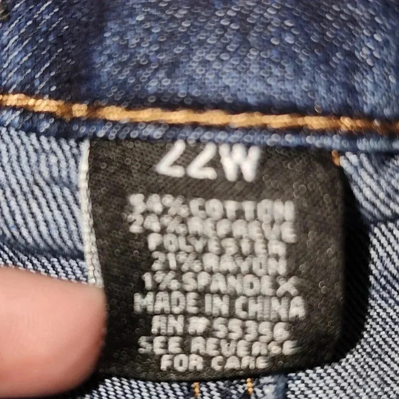 D. Jeans size 22W recycled denim boot crop plus jeans new - Picture 6 of 7